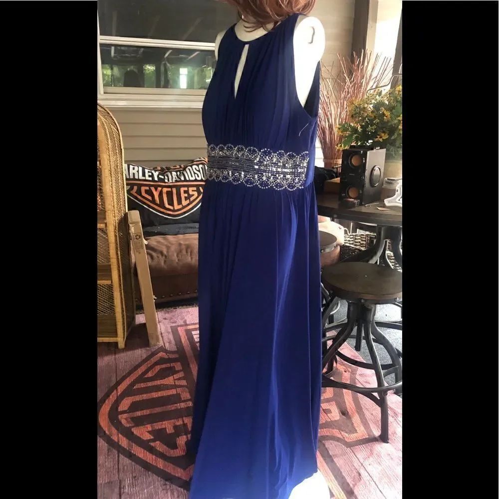 R&M Richard blue halter dress size 14
